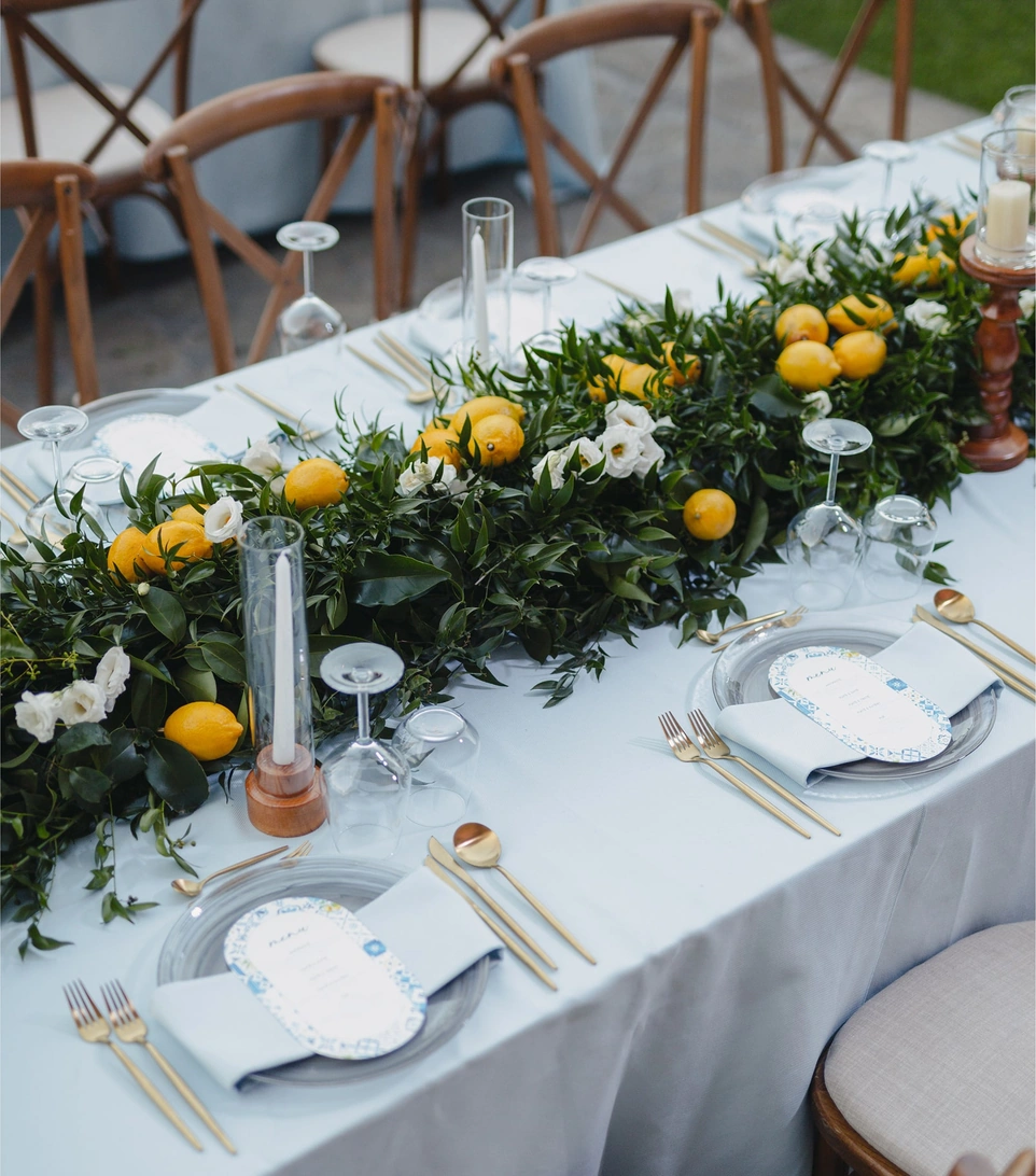 Lemon Balm wedding design by TALI