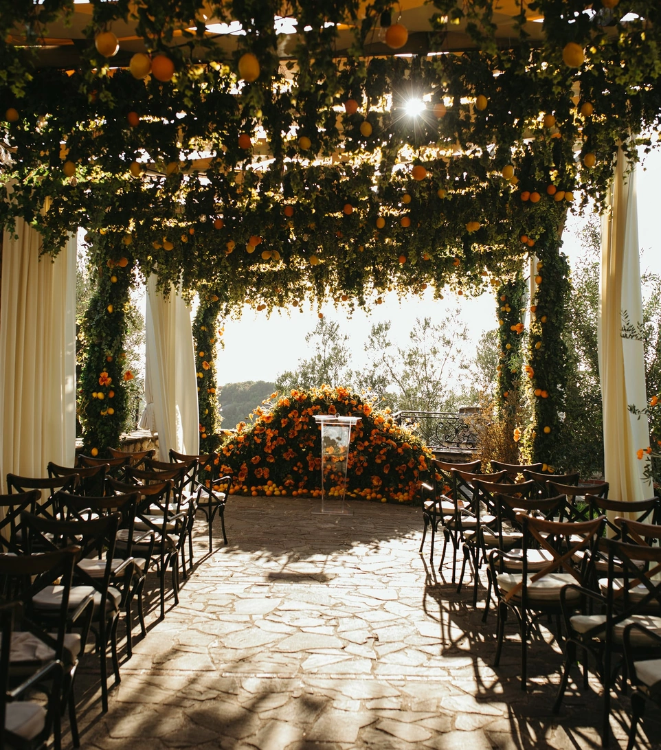 Orange Themed wedding design by TALI